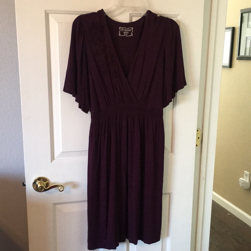 Dark plum purple maternity dress/tunic